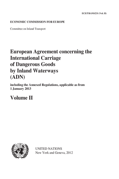 European Agreement Concerning the International Carriage of Dangerous Goods by Inland Waterways