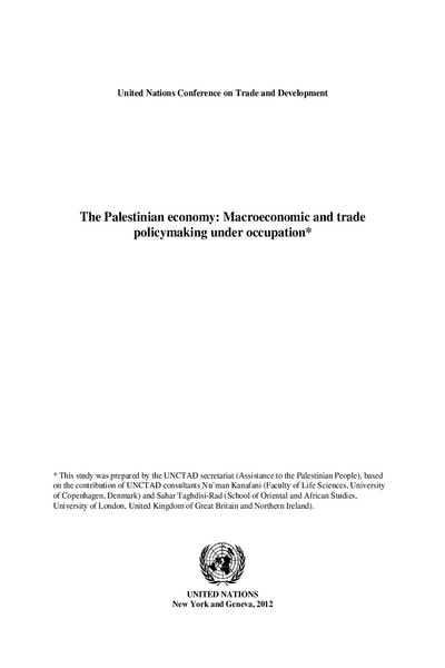 The Palestinian Economy: Macroeconomic and Trade Policymaker under Occupation