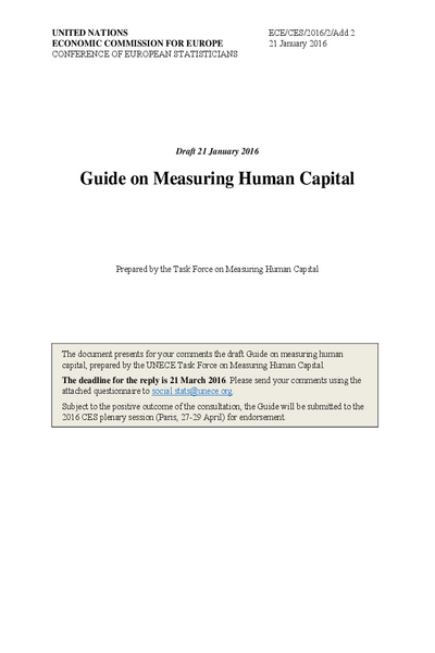 Guide on Measuring Human Capital