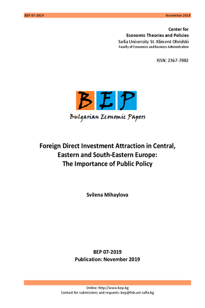Foreign Direct Investment Attraction in Central, Eastern and South-Eastern Europe: The Importance of Public Policy