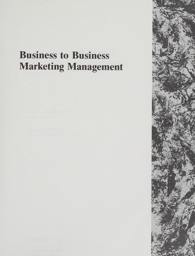 Business to Business Marketing Management