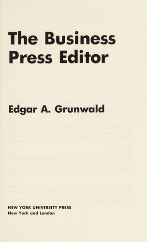 The Business Press Editor