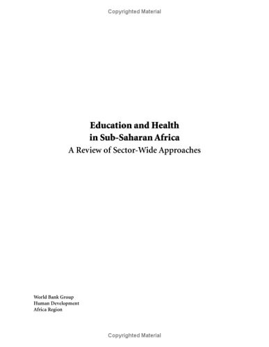 Education and Health in Sub-Saharan Africa