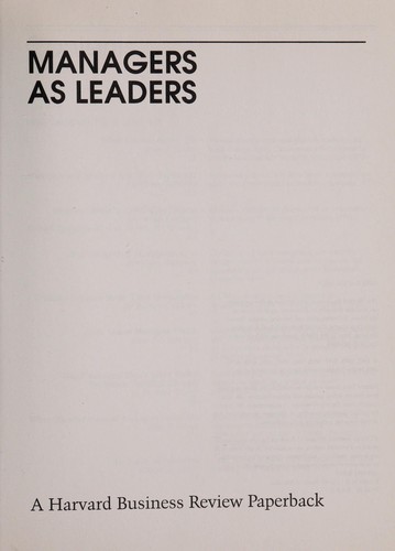 Managers as Leaders