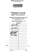 Economic Growth and Convergence