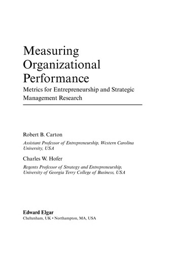 Measuring Organizational Performance