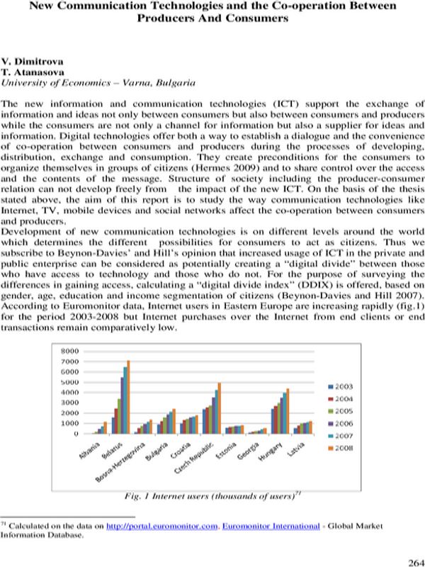 New Communication Technologies and the Co-operation Between Producers and Consumers