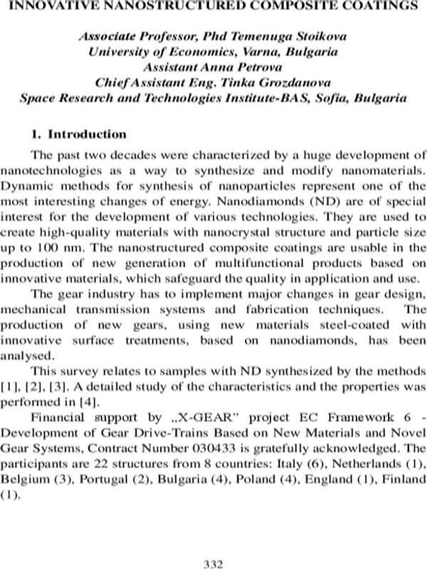 Innovative Nanostructured Composite Coatings