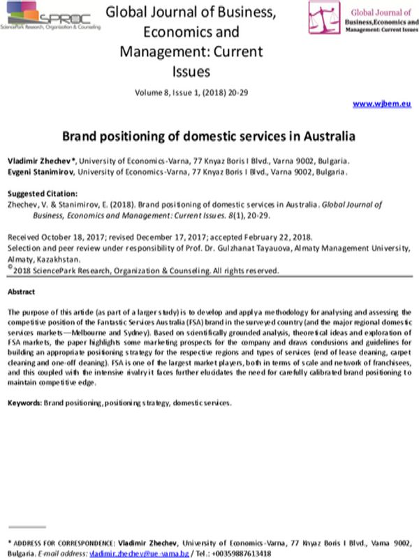 Brand Positioning of Domestic Services in Australia