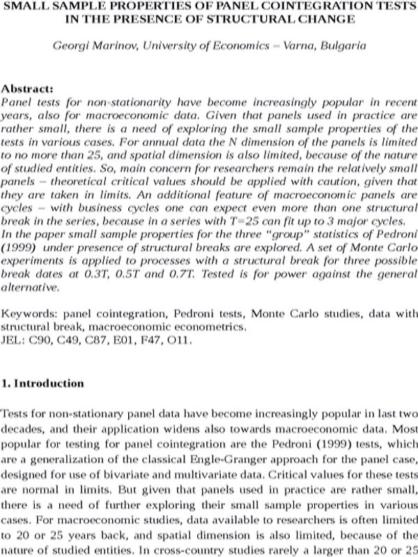 Small Sample Properties of Panel Cointegration Tests in the Presence of Structural Change