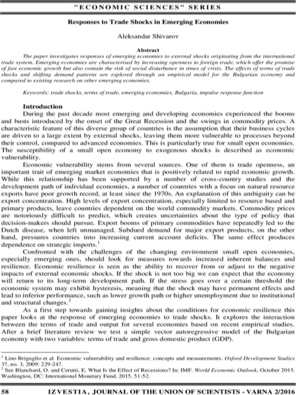 Responses to Trade Shocks in Emerging Economies