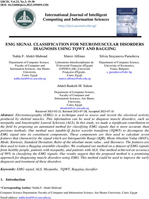 EMG Signal Classification for Neuromuscular Disorders Diagnosis Using TQWT and Bagging