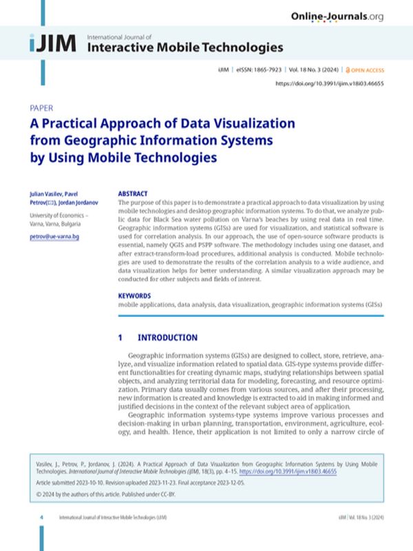 A Practical Approach of Data Visualization from Geographic Information Systems by Using Mobile Technologies