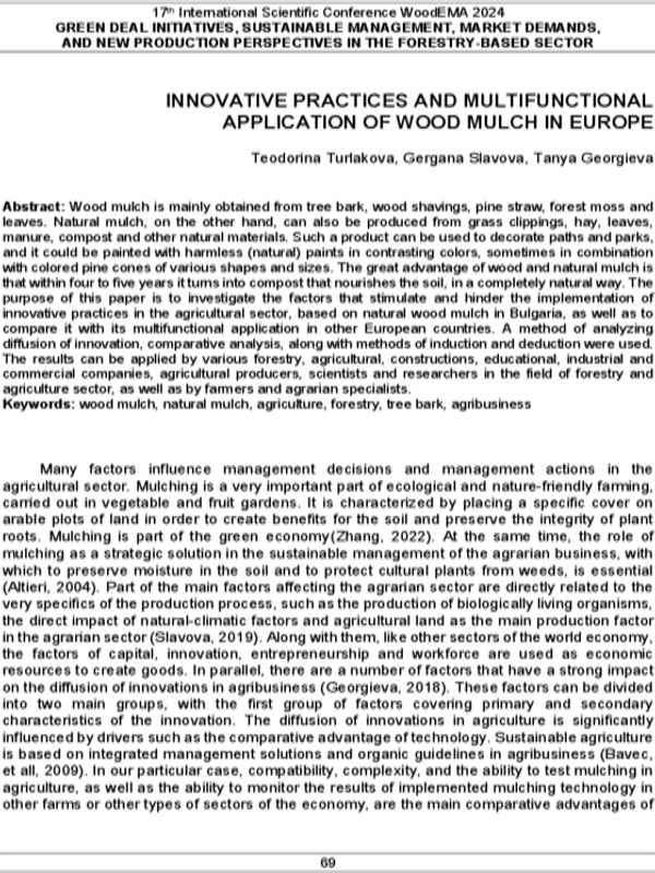 Innovative Practices and Multifunctional Application of Wood Mulch in Europe