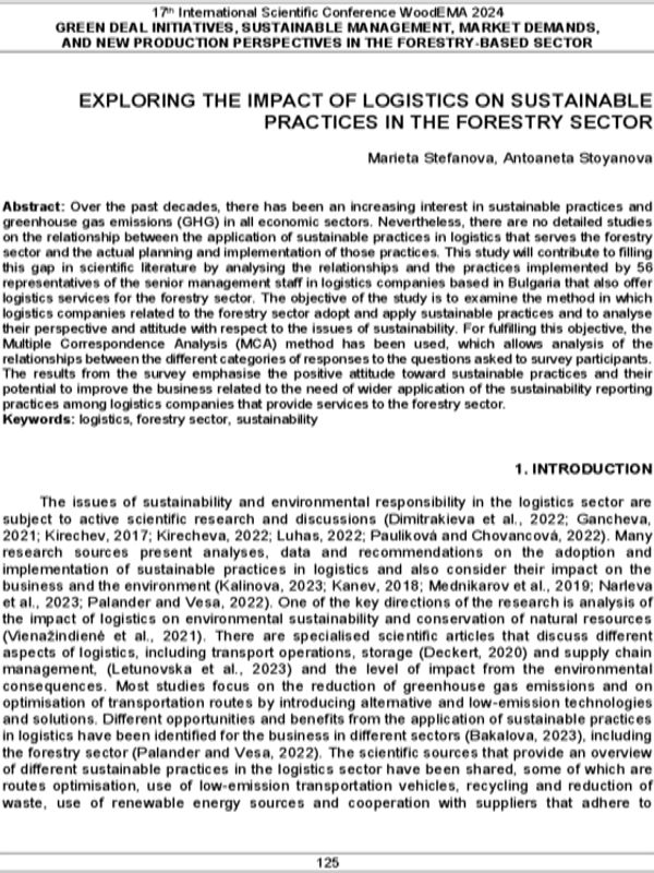 Exploring the Impact of Logistics on Sustainable Practices in the Forestry Sector