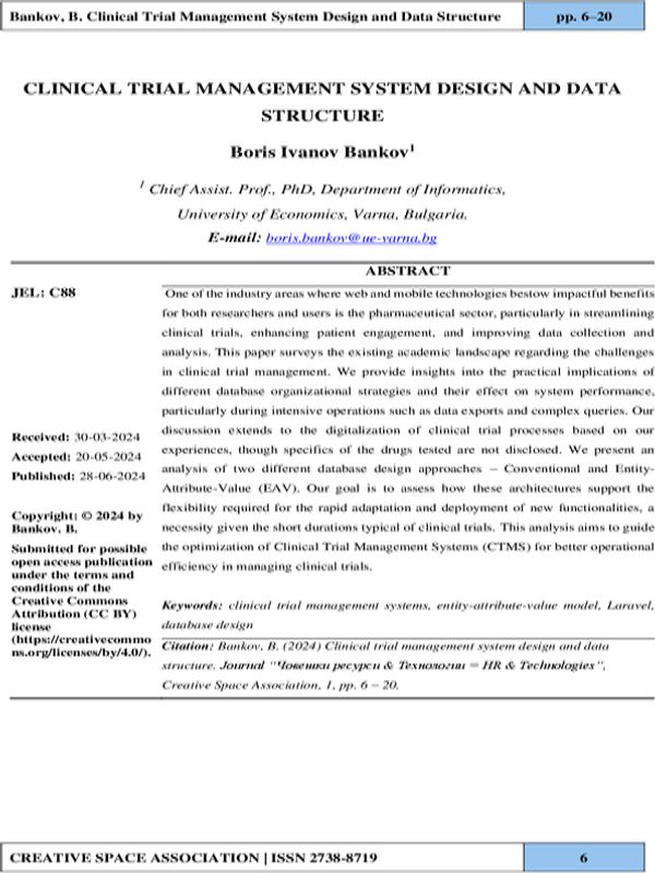 Clinical Trial Management System Design and Data Structure