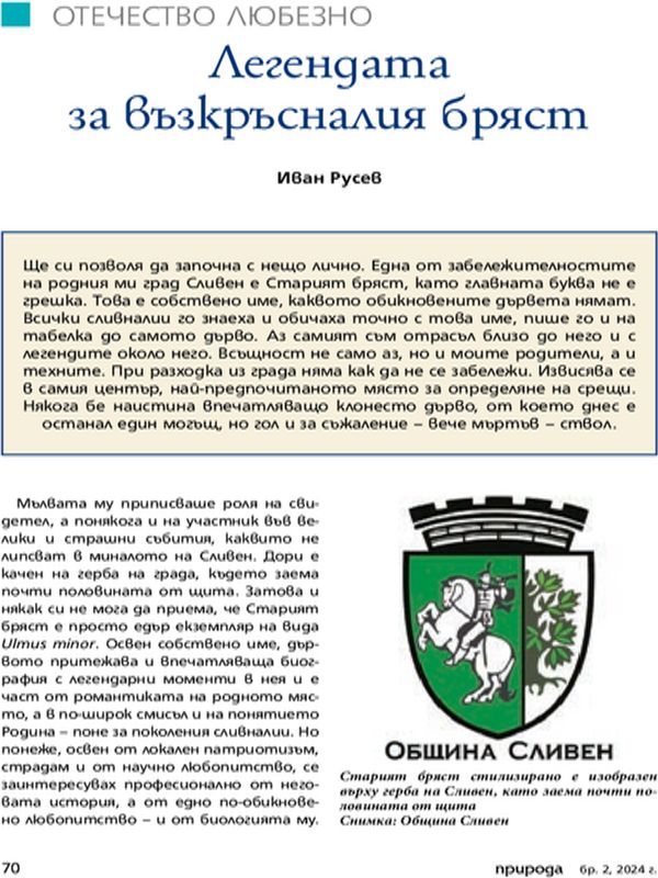 Легендата за възкръсналия бряст [The Legend of the Resurrected Elm]