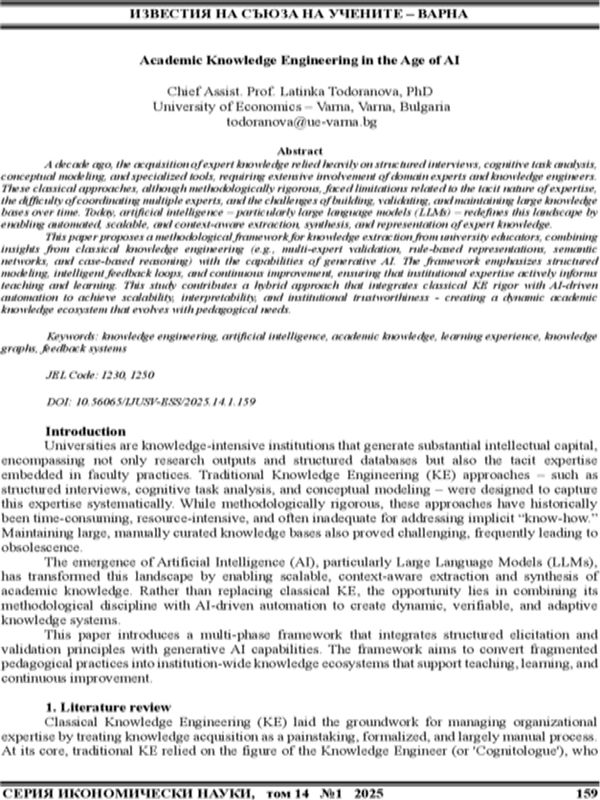 Academic Knowledge Engineering in the Age of AI