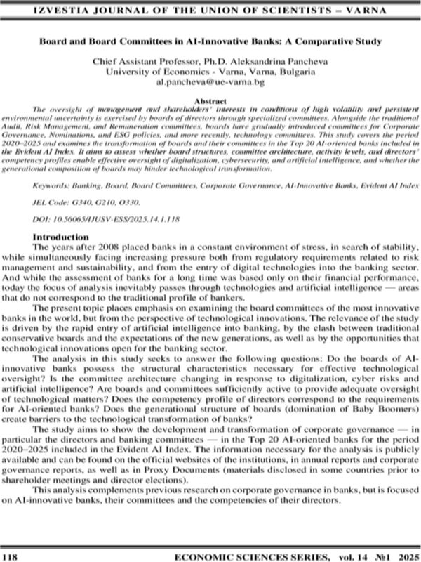 Board and Board Committees in AI-Innovative Banks: A Comparative Study