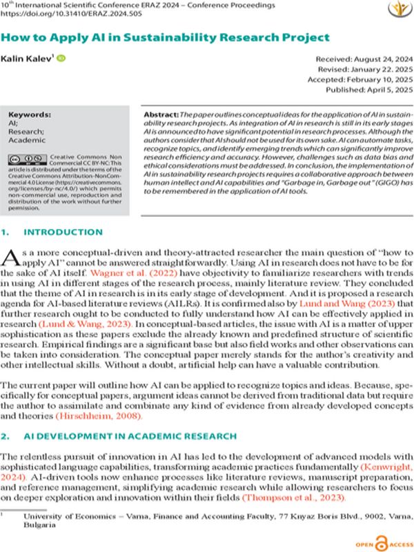 How to Apply AI in Sustainability Research Project