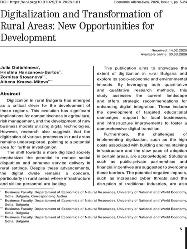 Digitalization and transformation of rural areas